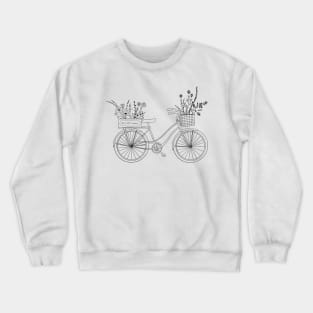 Wildflowers Bicycle Crewneck Sweatshirt